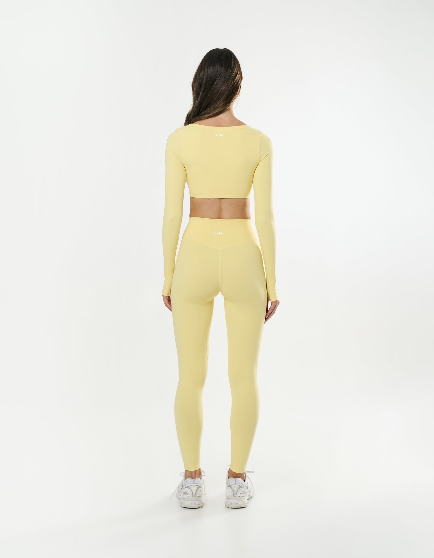 Square Neck Cropped Long Sleeve Airlyte - Limoncello