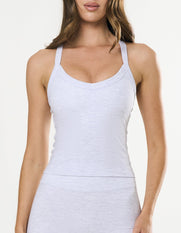 V Neck Tank Airlyte - Grey Marle