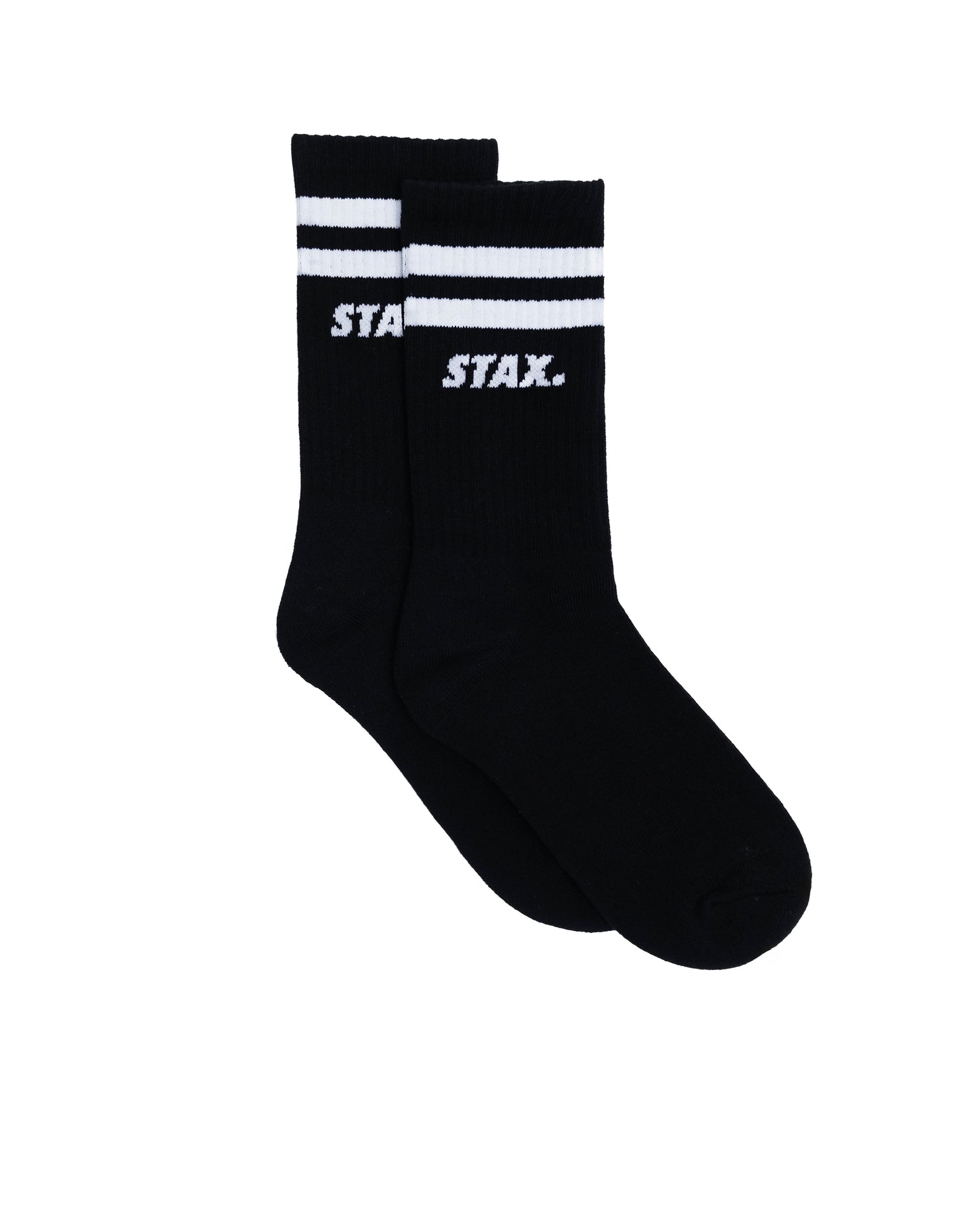 Unisex Crew Socks - Black Striped