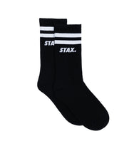 Unisex Crew Socks - Black Striped