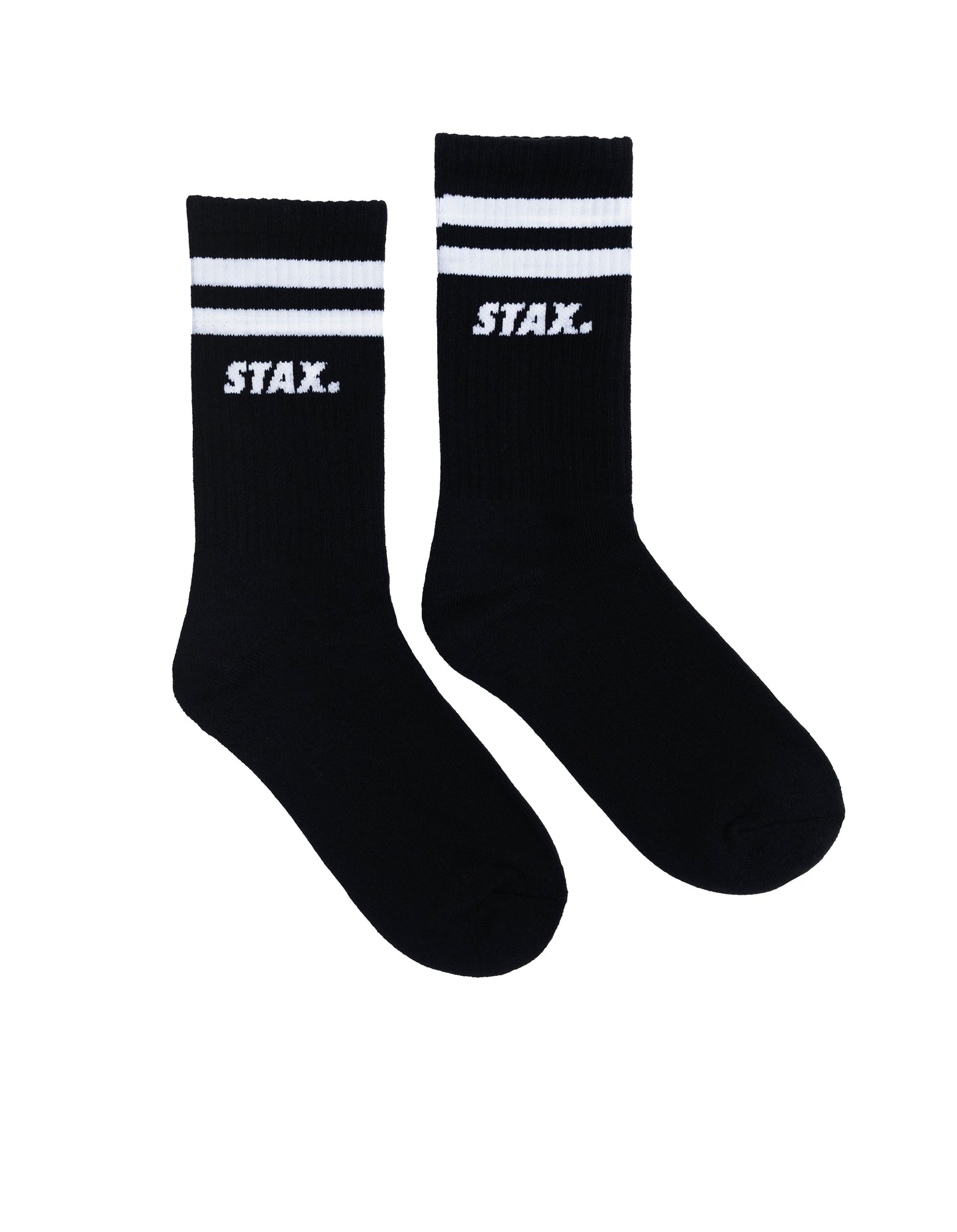 Unisex Crew Socks - Black Striped