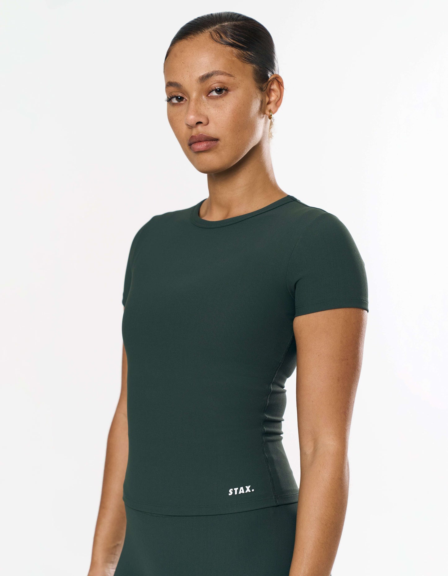 Active Rib Fitted Tee - Alpine