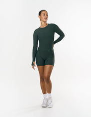 Active Rib Midi Bike Shorts - Alpine