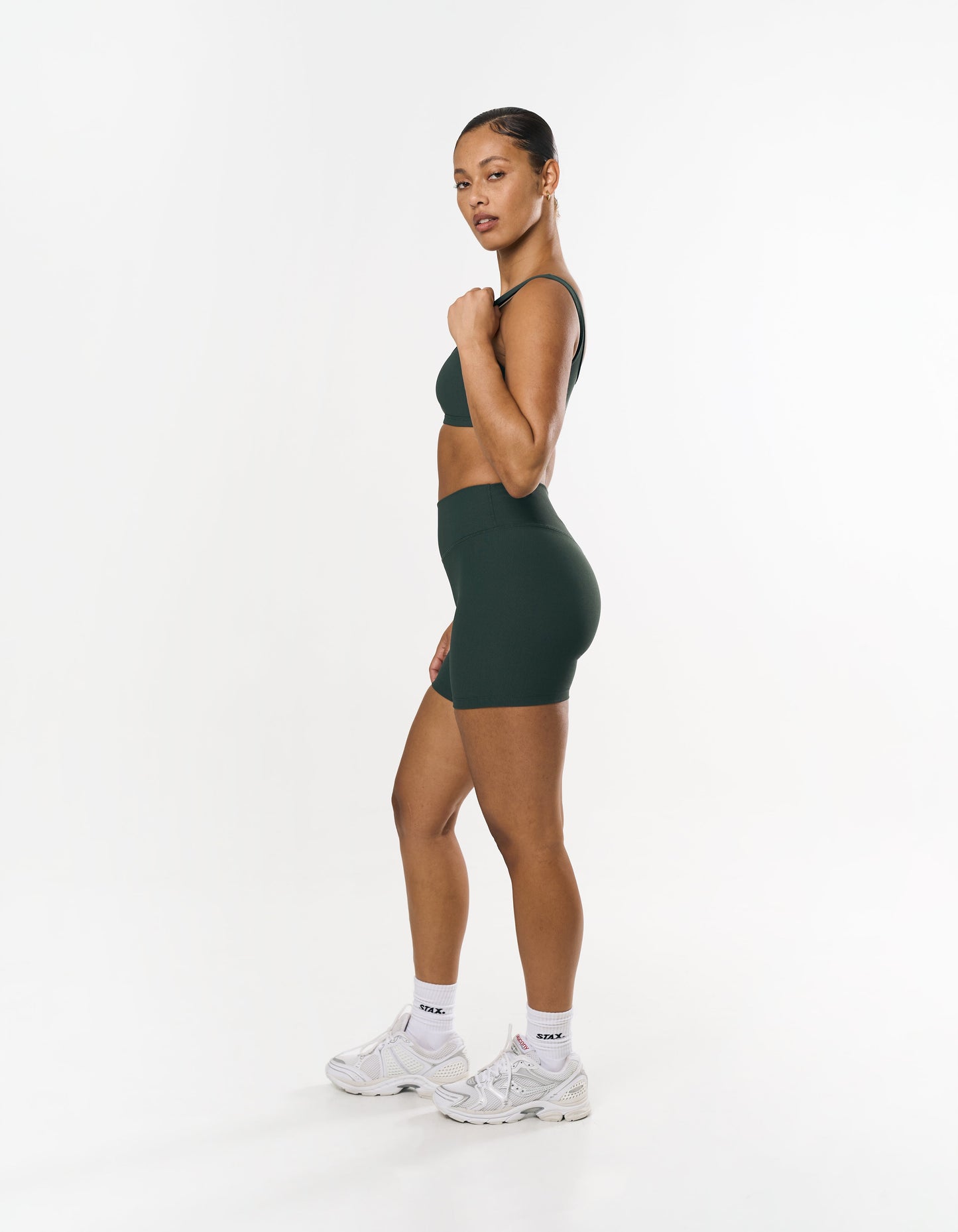 Active Rib Midi Bike Shorts - Alpine