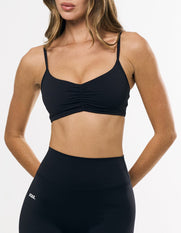 Ruched Crop Airlyte - Black
