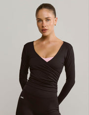 Wrap Longsleeve Airlyte - Black