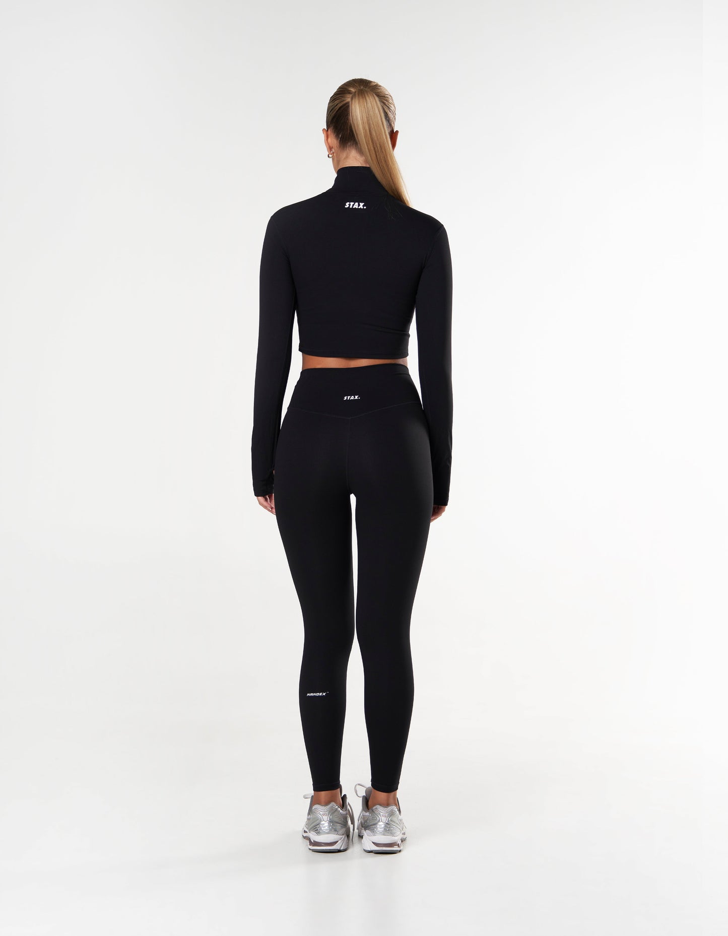 Long Sleeve Zip Crop NANDEX™ - Black