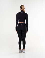 Long Sleeve Zip Crop NANDEX™ - Black