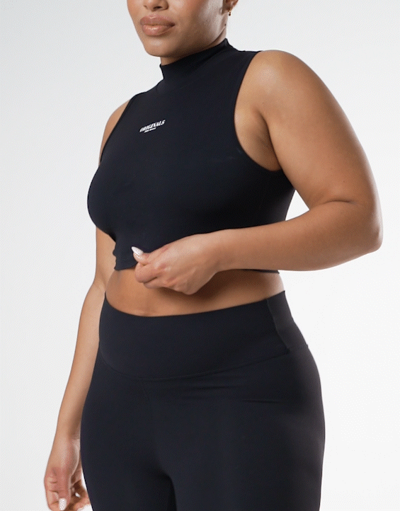 High Neck Cropped tank NANDEX™ - Black