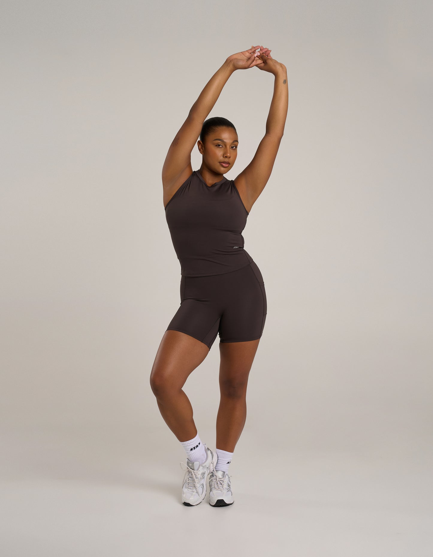 Pocket Midi Bike Shorts Astryx - Truffle