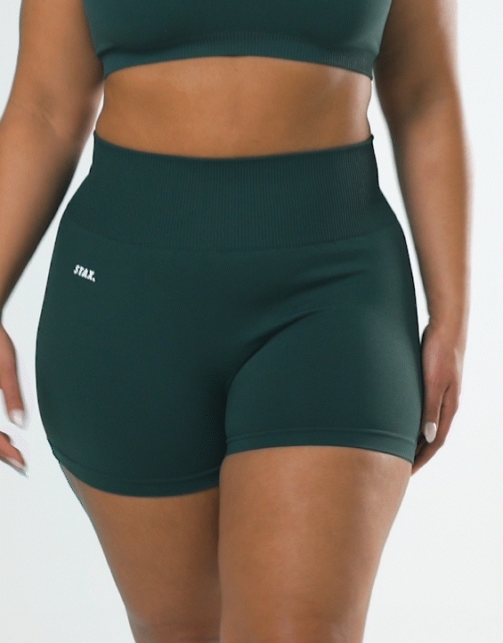 Premium Seamless Mini Bike Shorts - Forest