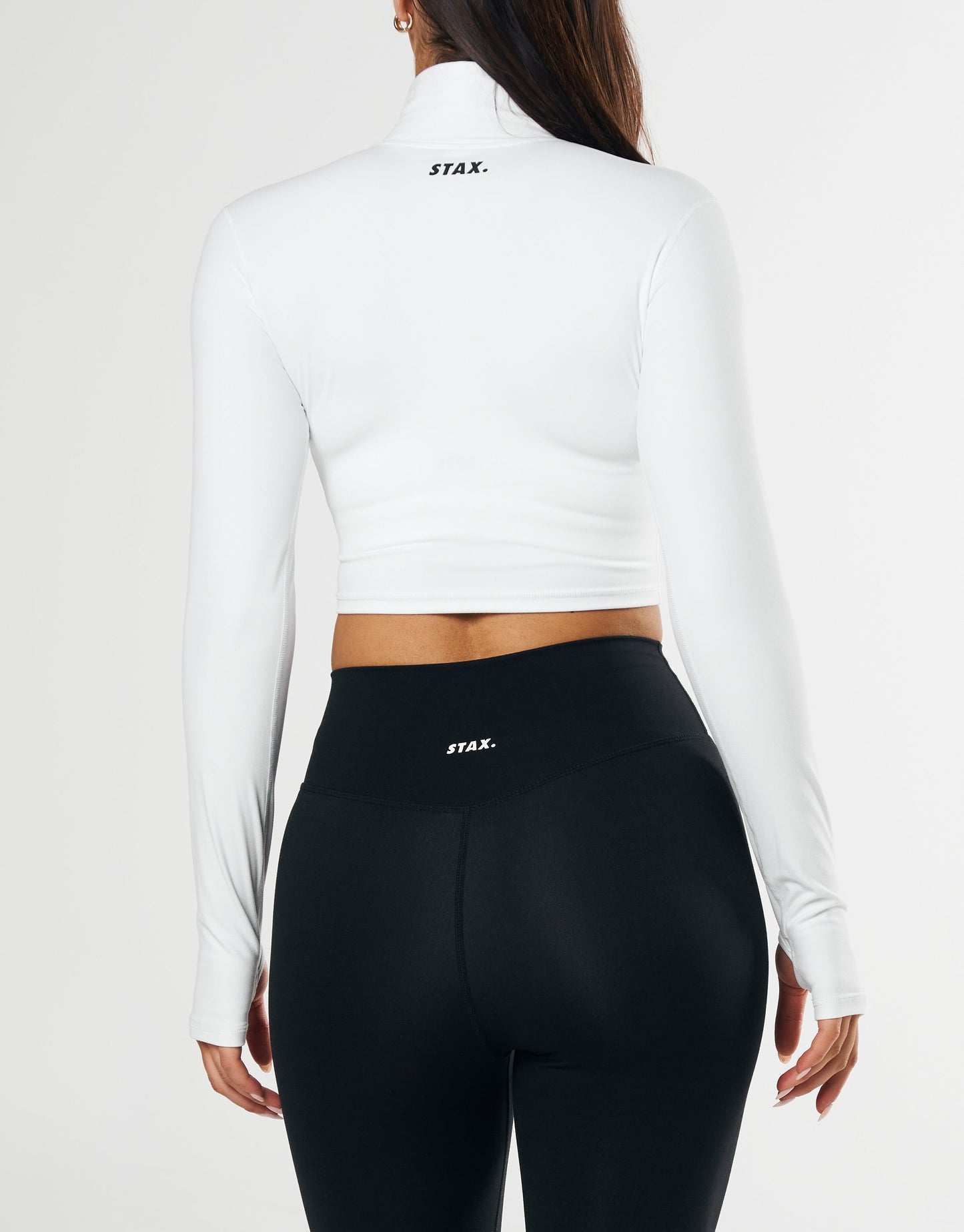 Long Sleeve Zip Crop NANDEX ™ - White