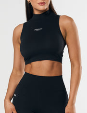 High Neck Cropped tank NANDEX™ - Black