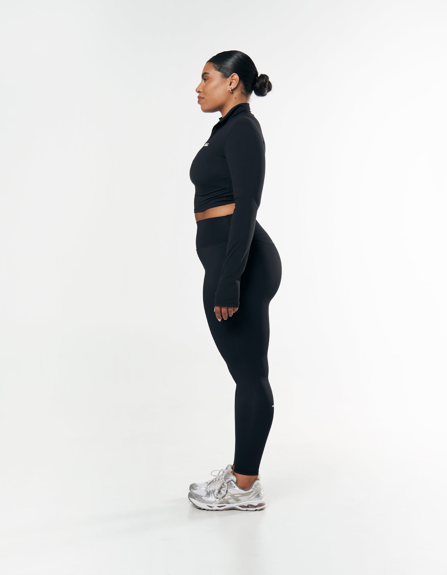 Long Sleeve Zip Crop NANDEX™ - Black