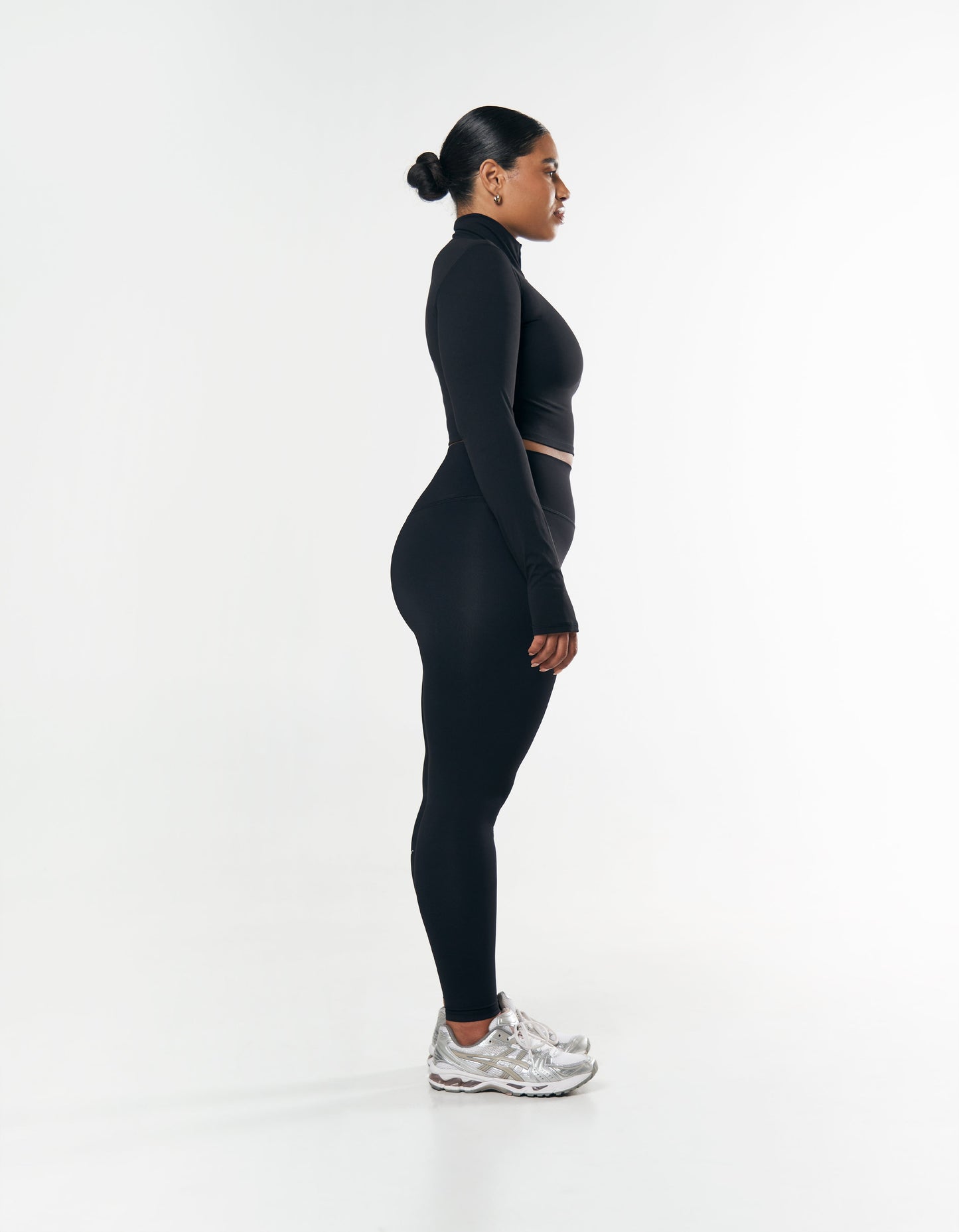 Long Sleeve Zip Crop NANDEX™ - Black