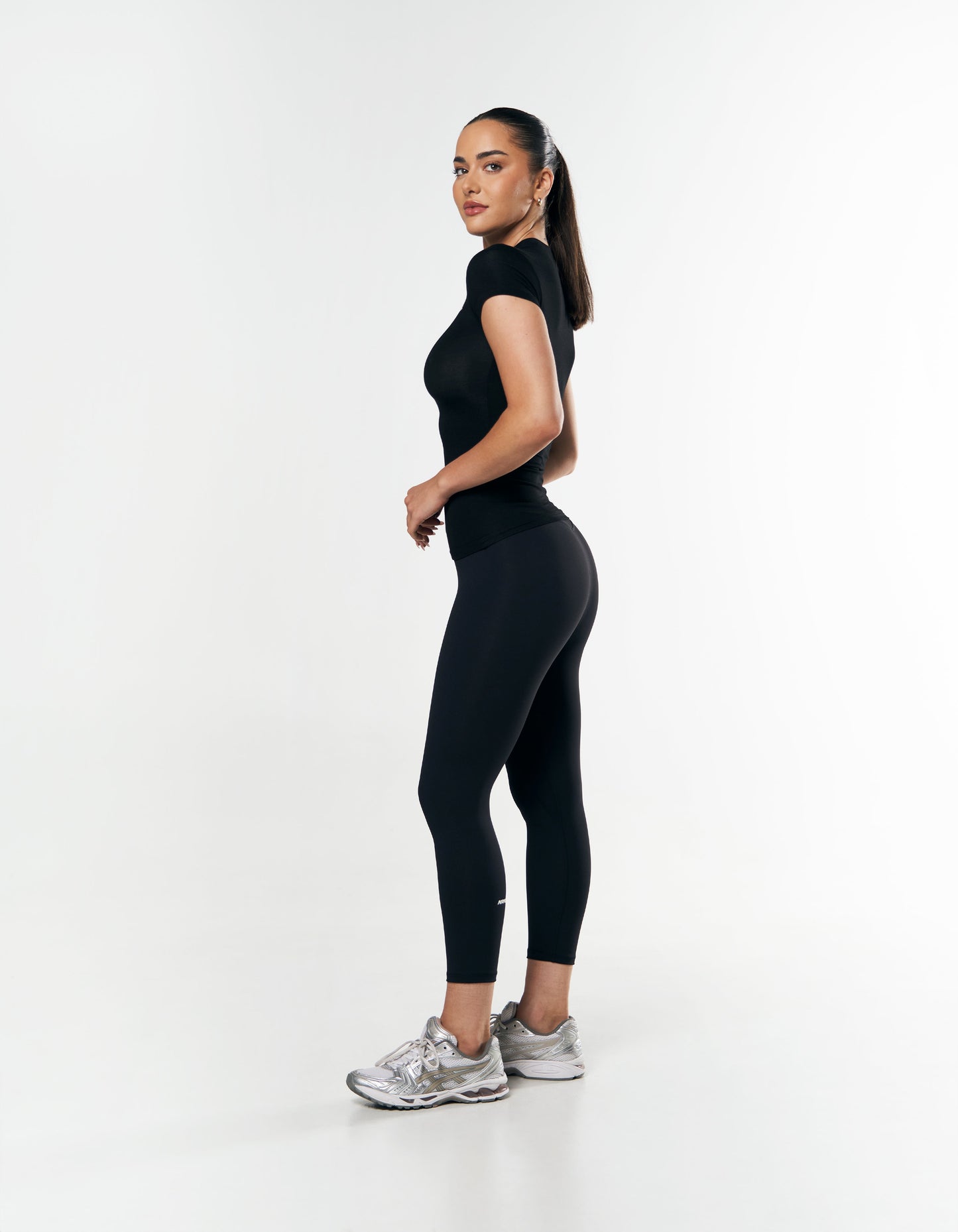 AW Womens Tee - Black/ White