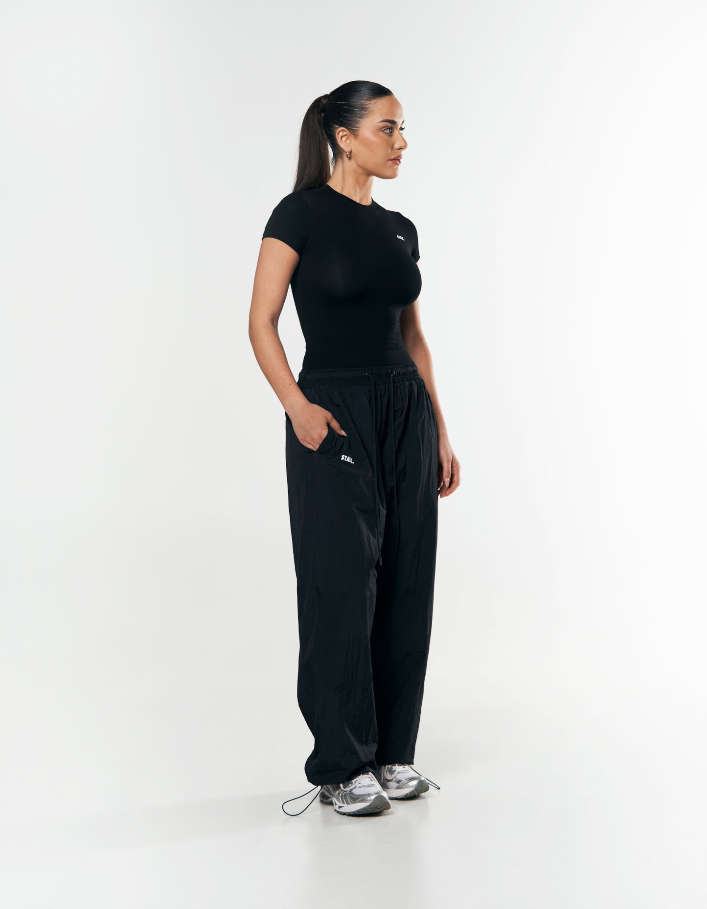 AW Womens Tee - Black/ White
