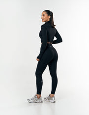 Long Sleeve Zip Crop NANDEX™ - Black