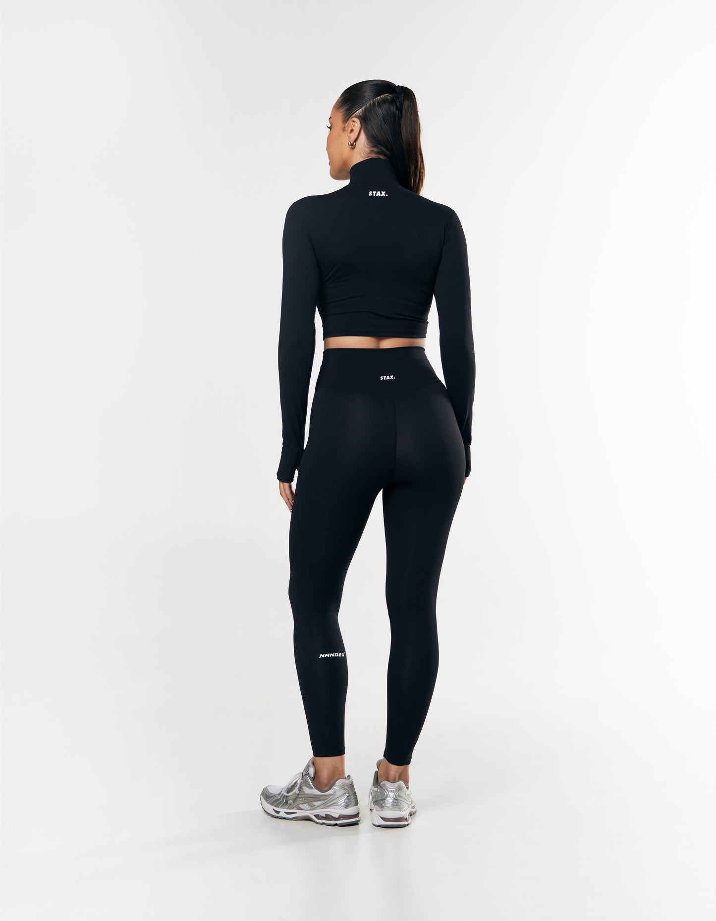 Long Sleeve Zip Crop NANDEX™ - Black