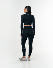 Long Sleeve Zip Crop NANDEX™ - Black