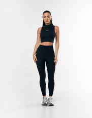 High Neck Cropped tank NANDEX™ - Black