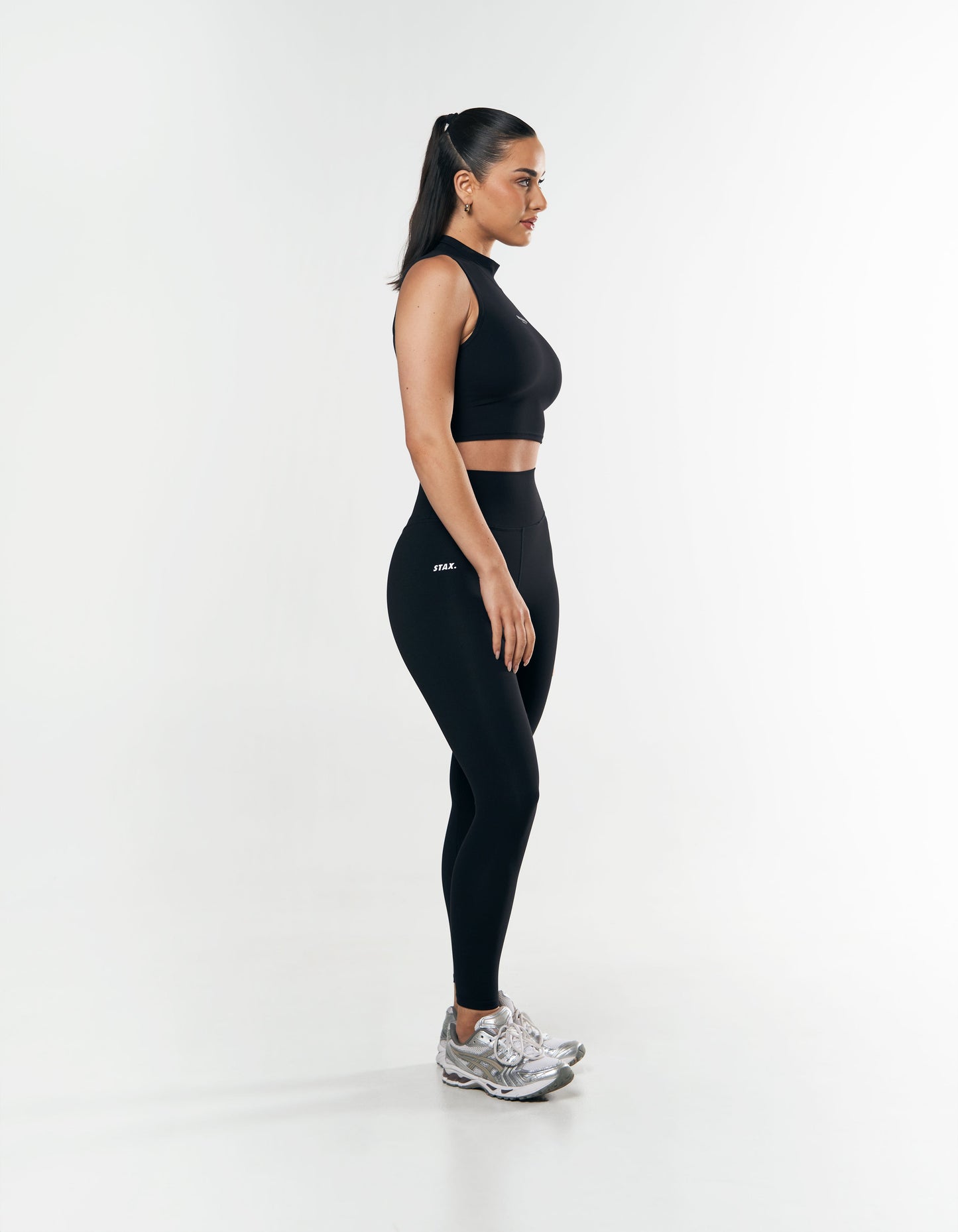 High Neck Cropped tank NANDEX™ - Black