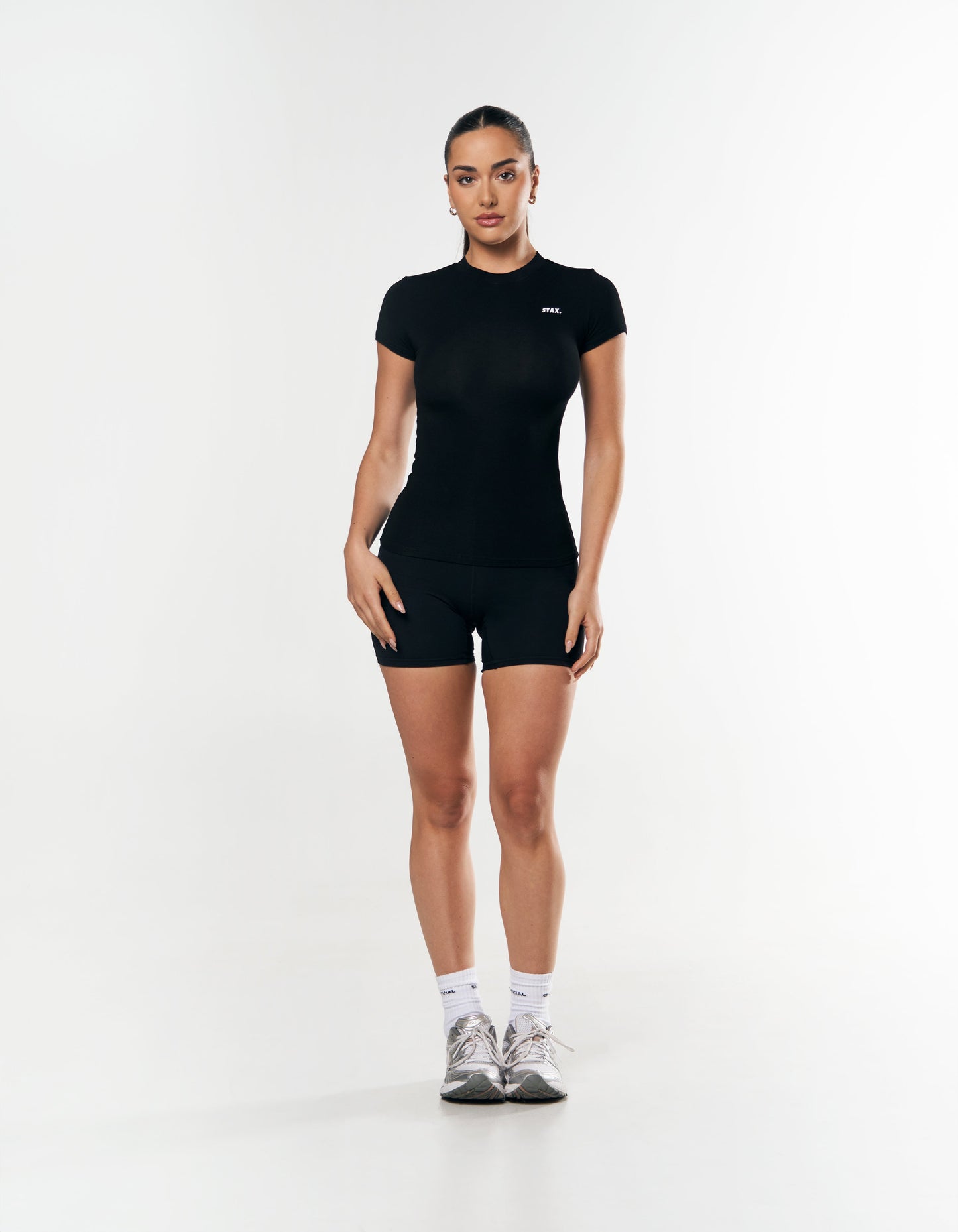 AW Womens Tee - Black/ White