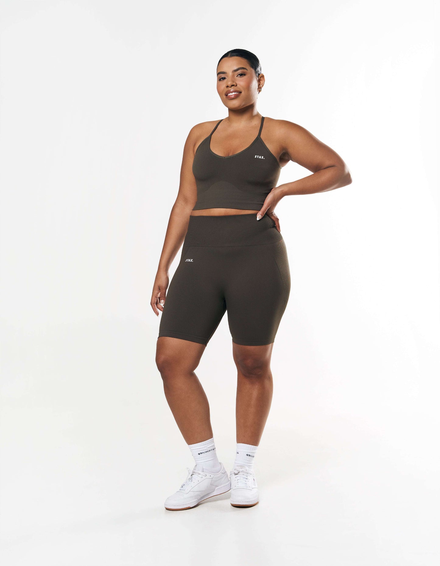 Premium Seamless Midi Bike Shorts - Dovetail