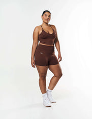 Premium Seamless Mini Bike Shorts - Umber