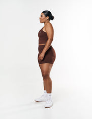 Premium Seamless Mini Bike Shorts - Umber