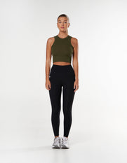 Ribbed Tank - Khaki