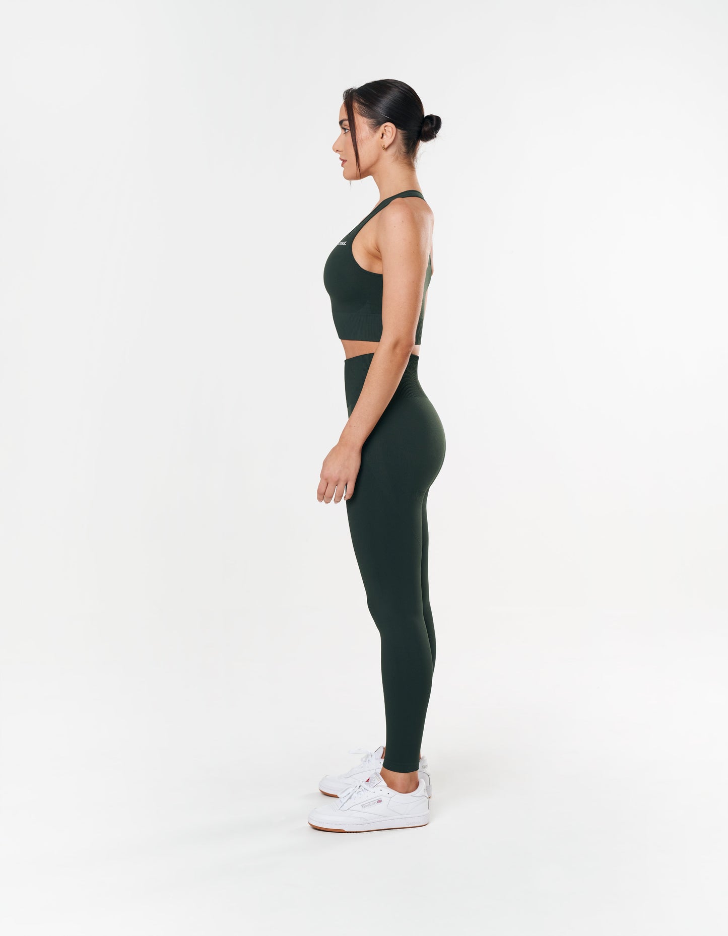 Premium Seamless Racer Crop - Forest