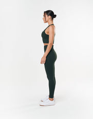 Premium Seamless Racer Crop - Forest