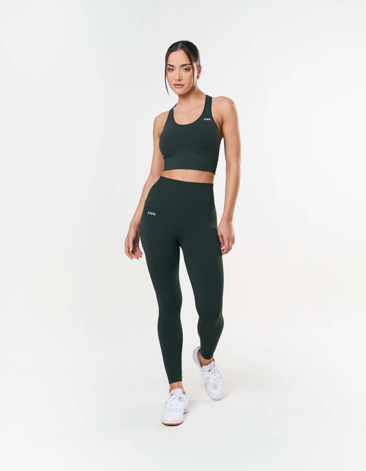 Premium Seamless Racer Crop - Forest