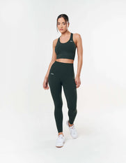 Premium Seamless Racer Crop - Forest
