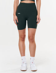 Premium Seamless Midi Bike Shorts - Forest