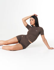 Premium Seamless Mini Bike Shorts - Cedar