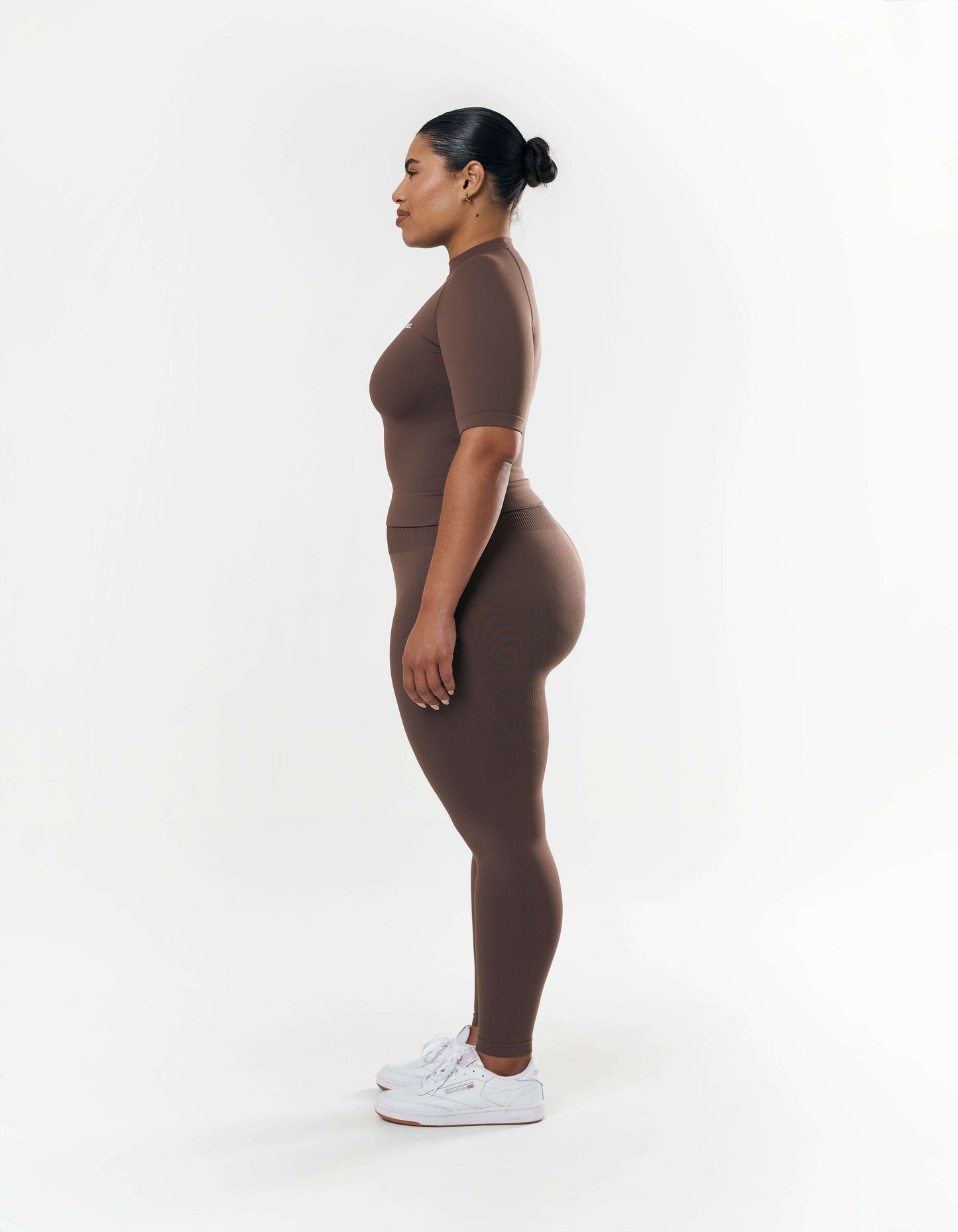 Premium Seamless High Neck Tee - Cedar