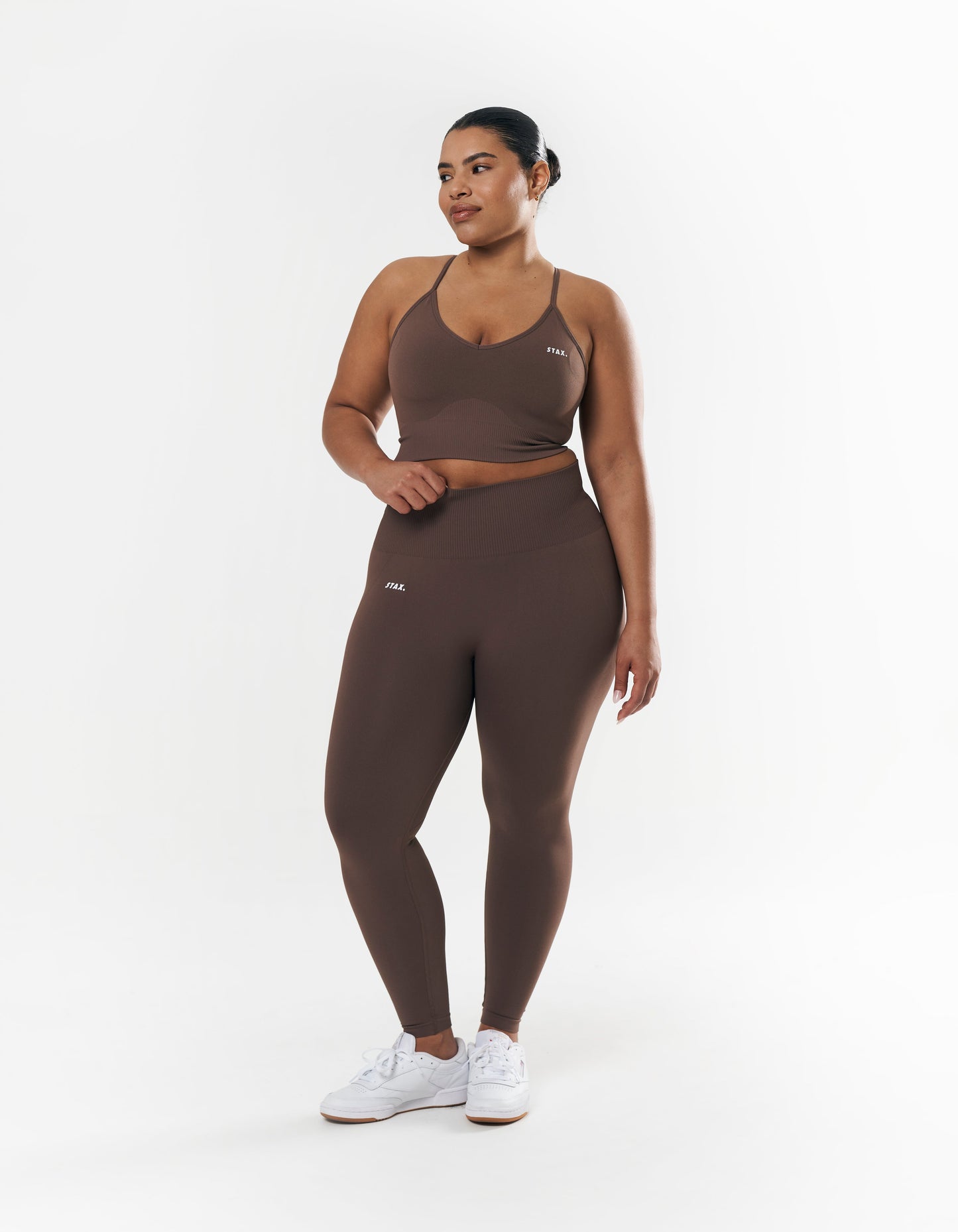 Premium Seamless Strappy Crop - Cedar