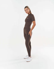 Premium Seamless High Neck Tee - Cedar
