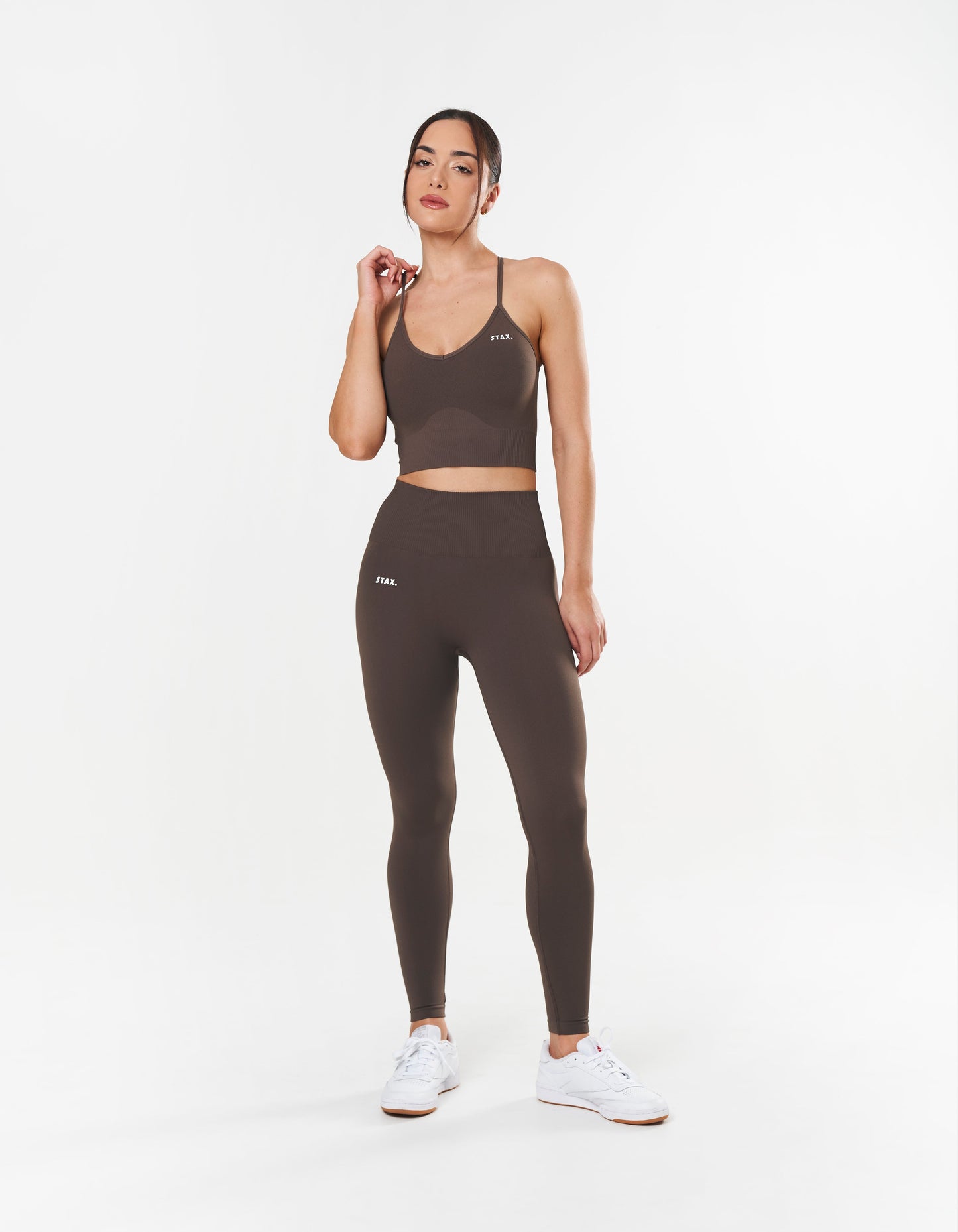Premium Seamless Strappy Crop - Cedar