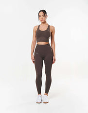 Premium Seamless Racer Crop - Cedar