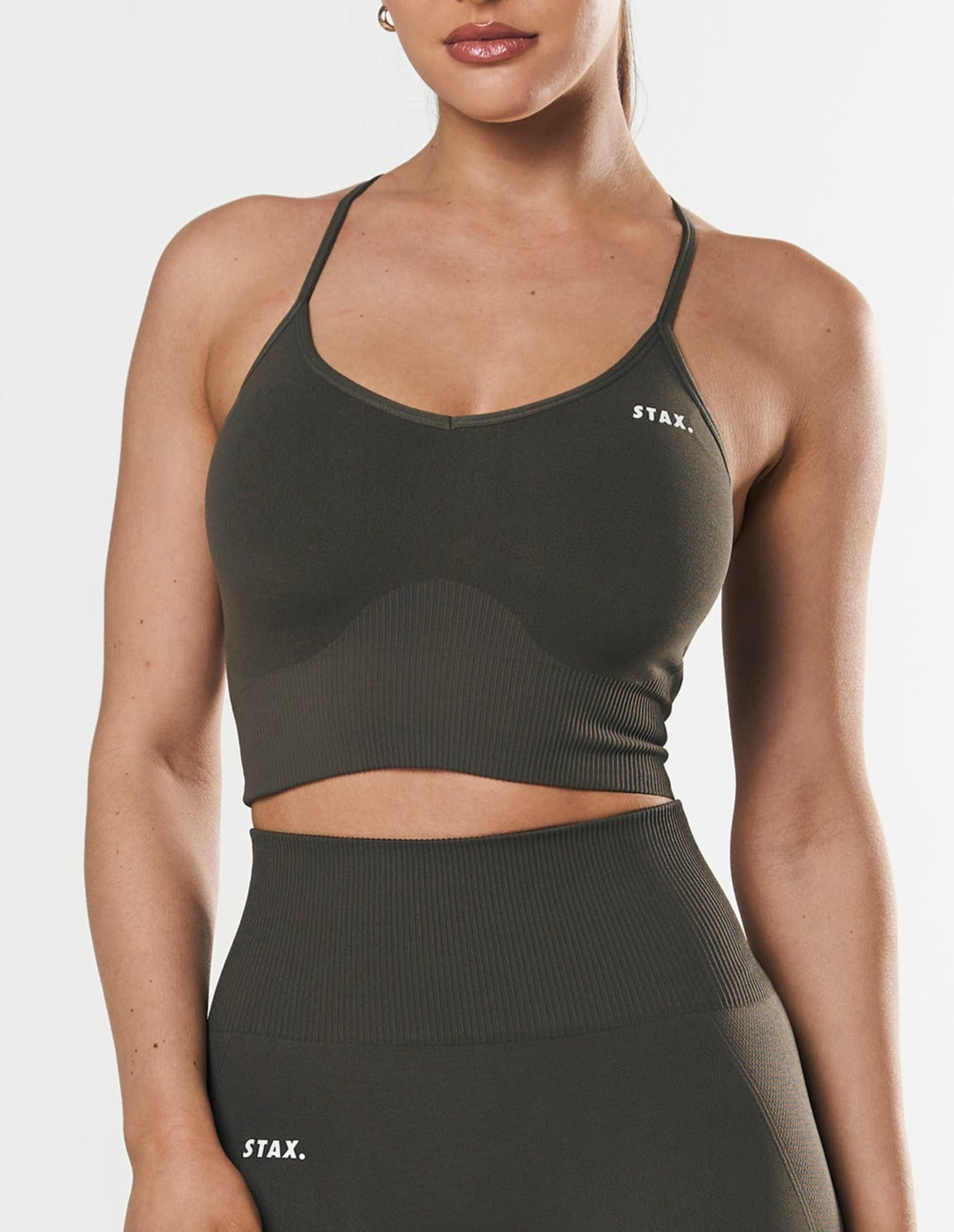 Premium Seamless Strappy Crop - Dovetail