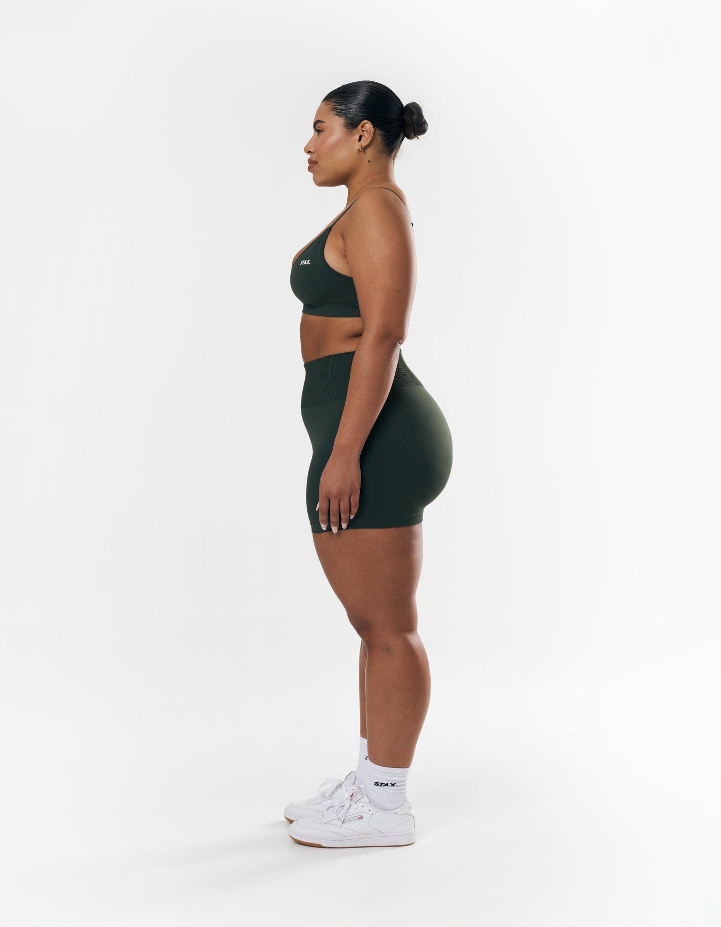 Premium Seamless Mini Bike Shorts - Forest