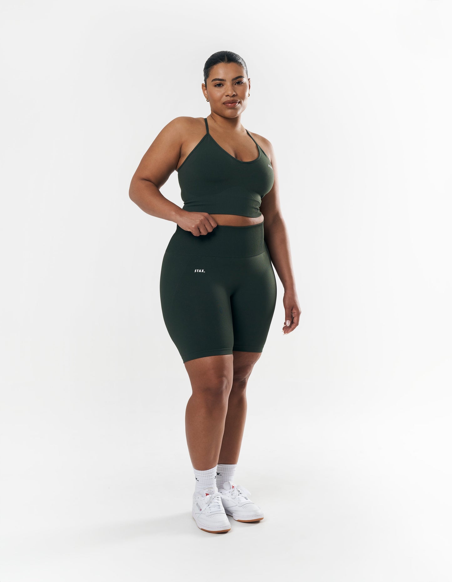 Premium Seamless Strappy Crop - Forest