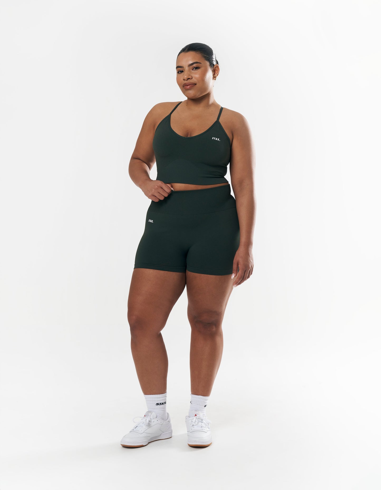 Premium Seamless Mini Bike Shorts - Forest