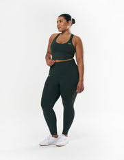 Premium Seamless Racer Crop - Forest