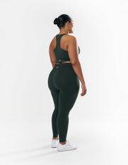 Premium Seamless Racer Crop - Forest