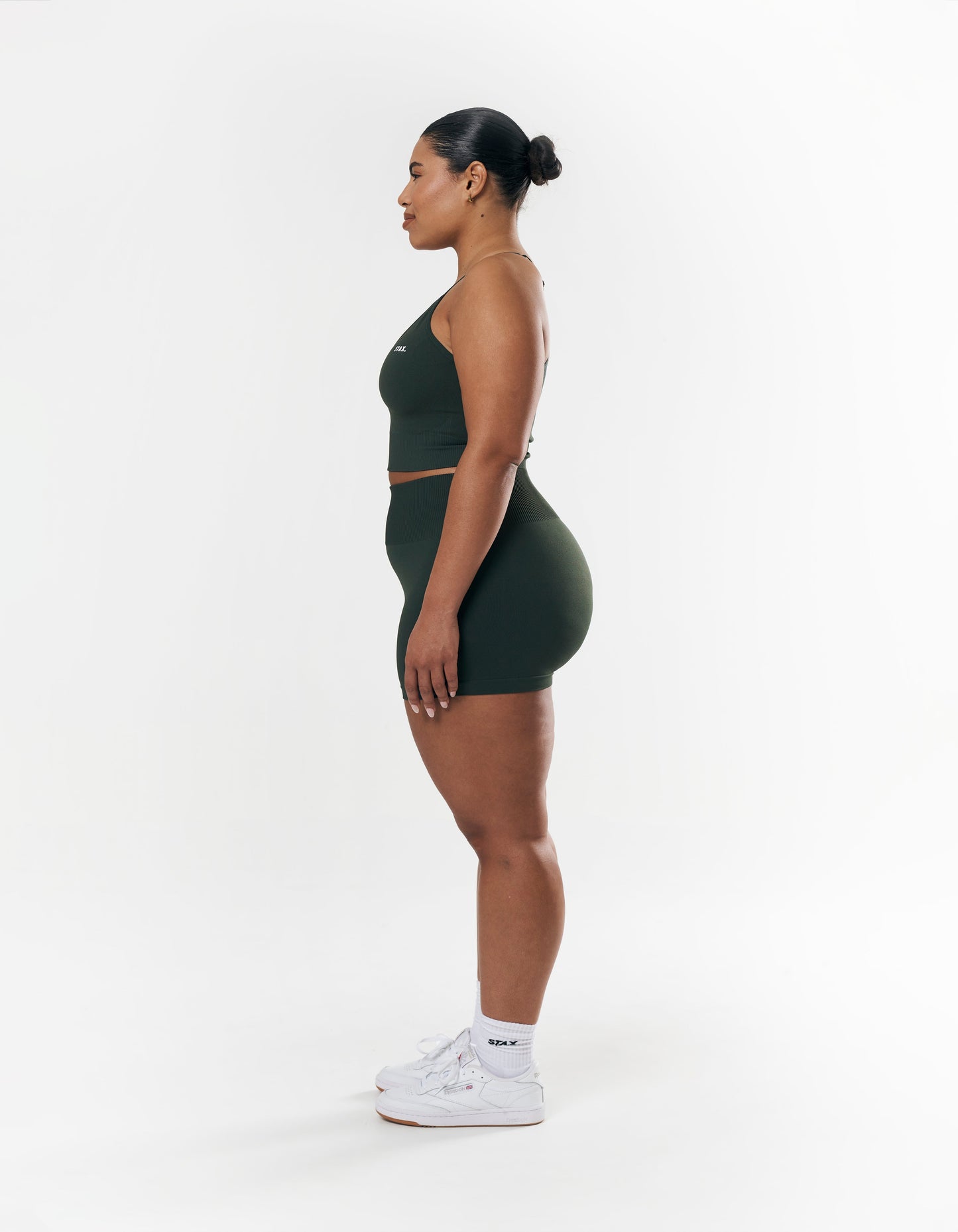 Premium Seamless Strappy Crop - Forest