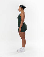 Premium Seamless Strappy Crop - Forest